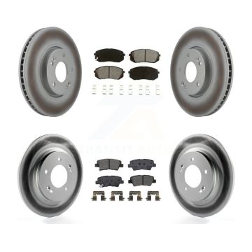 Front Rear Coated Disc Brake Rotors And Semi-Metallic Pads Kit For Kia Soul EV KGS-102275