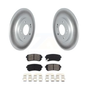 Rear Coat Brake Rotors Semi-Metallic Pad Kit For 17 Kia Cadenza With Manual Parking KGS-102308