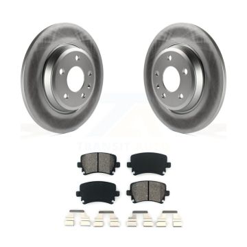 Rear Coated Disc Brake Rotor & Semi-Metallic Pad Kit For 2009 Audi A4 Quattro Convertible KGS-102312