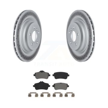 Rear Coat Disc Brake Rotor Semi-Metallic Pad Kit For Mercedes-Benz ML350 GLE350 GLE43 AMG KGS-102314