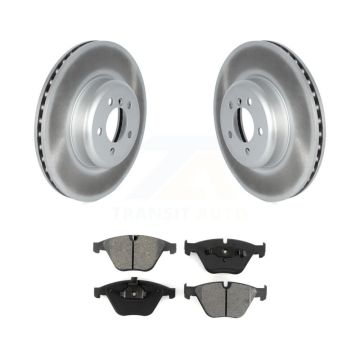 Front Coated Disc Brake Rotor & Semi-Metallic Pad Kit For 2012 BMW 335i Convertible/Coupe KGS-102332