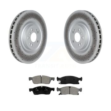 Front Coated Brake Rotor Semi-Metallic Pad Kit For Mercedes-Benz ML350 GL350 GLS450 ML400 KGS-102334