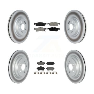 Front Rear Coated Disc Brake Rotors And Semi-Metallic Pads Kit For Mercedes-Benz GLE400 KGS-102350