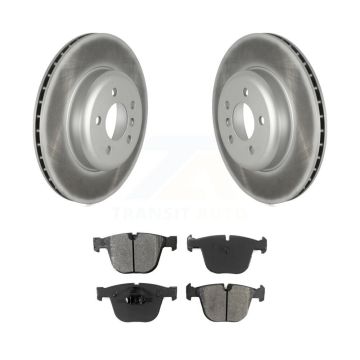 Rear Coated Disc Brake Rotors & Semi-Metallic Pad Kit For BMW 535i GT xDrive 740Li 740i 7 KGS-102360