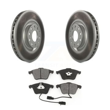 Front Coated Disc Brake Rotors And Semi-Metallic Pads Kit For Audi A6 Quattro KGS-102372