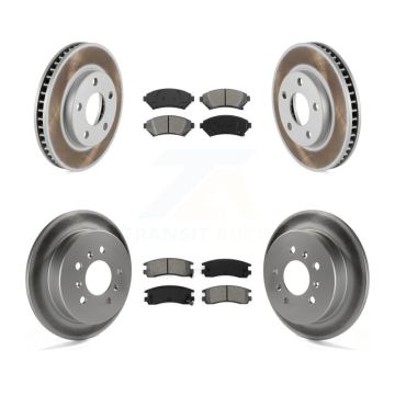 Front Rear Coated Brake Rotor & Semi-Metallic Pad Kit For Buick Century Chevrolet Venture KGS-102373