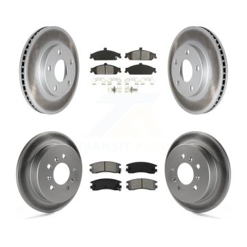 Front Rear Coated Brake Rotor Semi-Metallic Pad Kit For Pontiac Grand Am Oldsmobile Alero KGS-102377