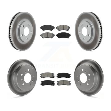 Front Rear Coated Disc Brake Rotor Semi-Metallic Pad Kit For Chevrolet Impala Monte Carlo KGS-102378