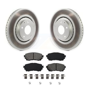 Front Coated Disc Brake Rotors And Semi-Metallic Pads Kit For 2021 Mazda 6 Turbocharged KGS-102394