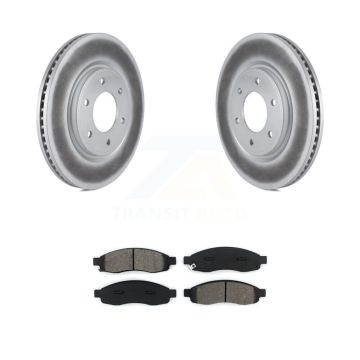 Front Coated Disc Brake Rotors And Semi-Metallic Pad Kit For 2007 Nissan TITAN From 04 07 KGS-102398