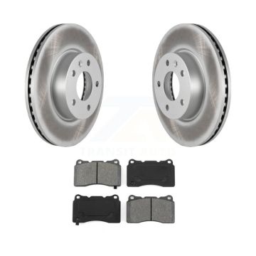 Front Coated Disc Brake Rotors And Semi-Metallic Pads Kit For 2019 Cadillac ATS Base KGS-102408