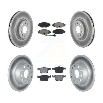 Front Rear Coat Disc Brake Rotors Semi-Metallic Pad Kit For 2022-2023 Volkswagen Taos FWD KGS-102409