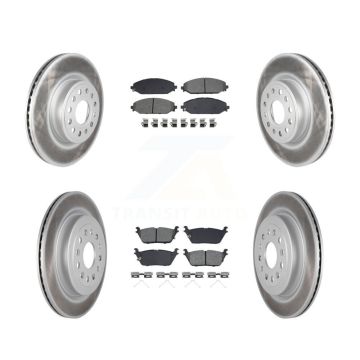 Front Rear Coated Disc Brake Rotors And Semi-Metallic Pads Kit For Ram 1500 KGS-102423