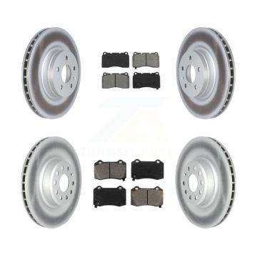 Front Rear Coat Disc Brake Rotor Semi-Metallic Pad Kit For Tesla X S With Brembo Calipers KGS-102424