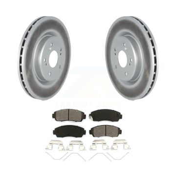Front Coated Disc Brake Rotors And Semi-Metallic Pads Kit For 2019-2023 Acura RDX KGS-102434