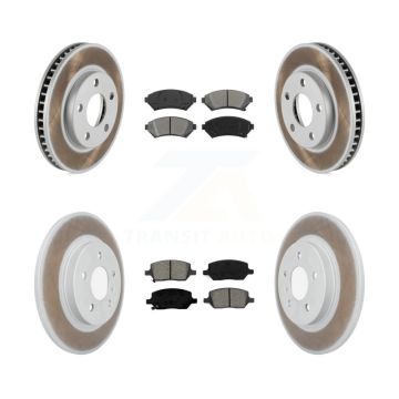 Front Rear Coated Brake Rotor Semi-Metallic Pad Kit For 2005 Pontiac Montana SV6 with FWD KGS-102443