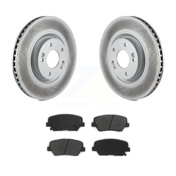 Front Coated Disc Brake Rotors And Semi-Metallic Pads Kit For 2019-2022 Hyundai Nexo KGS-102453