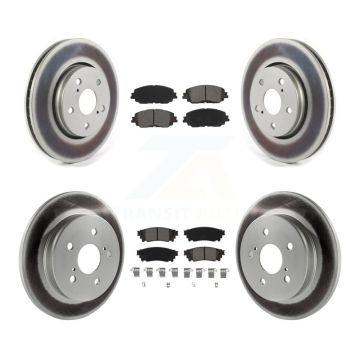 Front Rear Coated Disc Brake Rotors And Semi-Metallic Pads Kit For Toyota C-HR KGS-102456