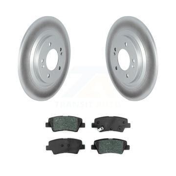 Rear Coated Disc Brake Rotors And Semi-Metallic Pads Kit For 2019 Kia Niro EV KGS-102471
