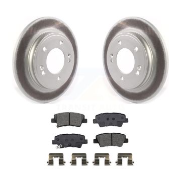 Rear Coated Disc Brake Rotors And Semi-Metallic Pads Kit For Kia Forte Hyundai Veloster KGS-102472