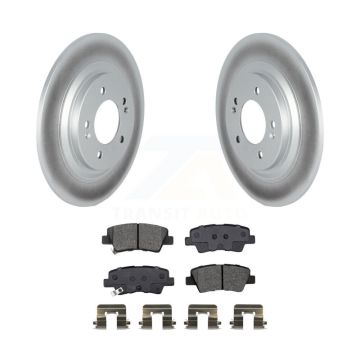 Rear Coated Brake Rotors Semi-Metallic Pad Kit For Hyundai Kona Electric Kia Soul EV Niro KGS-102473