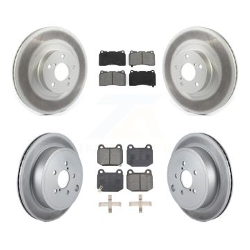 Front Rear Coat Brake Rotors Semi-Metallic Pad Kit For 2019 Toyota 86 TRD Special Edition KGS-102481
