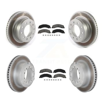 Front Rear Coat Brake Rotors Semi-Metallic Pad Kit For Ram Dodge Sterling Truck 4500 5500 KGS-102496
