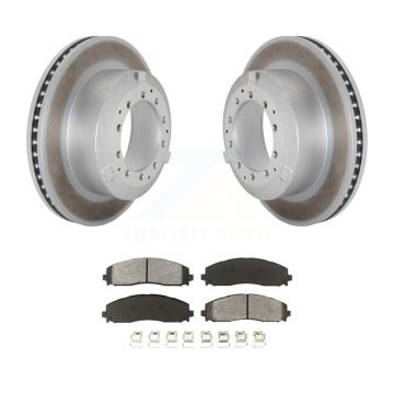 Rear Coat Brake Rotor Semi-Metallic Pad Kit For 15-16 Ford F-350 Super Duty Cab & Chassis KGS-102499