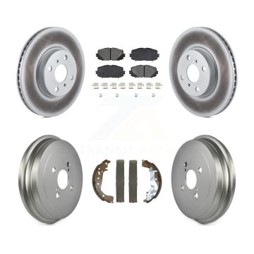 Front Rear Coat Brake Rotors Semi-Metallic Pad Drum Kit For Toyota Yaris Disc rear brakes KGS-102503
