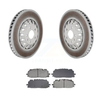 Front Coated Brake Rotors Semi-Metallic Pad Kit For Audi Q7 Q8 A6 Quattro A7 Sportback A8 KGS-102508