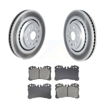 Front Coated Disc Brake Rotor & Semi-Metallic Pad Kit For Lexus LS460 LS500 LS600h LS500h KGS-102513