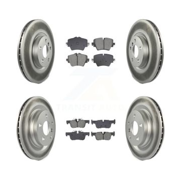 Front Rear Coated Brake Rotors Semi-Metallic Pad Kit For BMW X1 X2 Mini Cooper Countryman KGS-102517