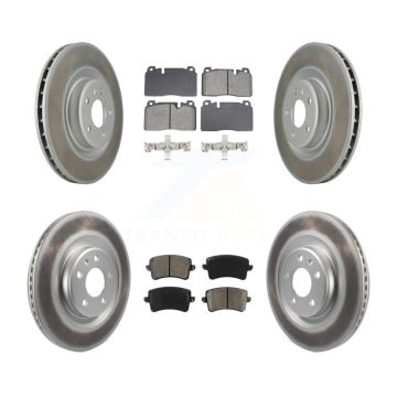 Front Rear Coated Disc Brake Rotors And Semi-Metallic Pads Kit For Audi Q5 KGS-102522