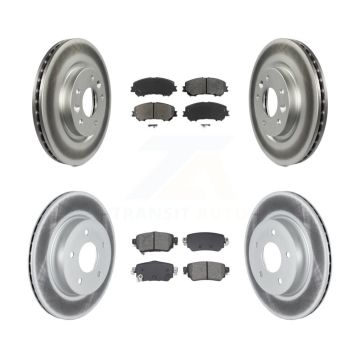 Front Rear Coated Disc Brake Rotor & Semi-Metallic Pad Kit For Nissan Rogue Sport Qashqai KGS-102526