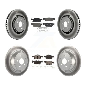 Front Rear Coat Brake Rotor Semi-Metallic Pad Kit For Ford Fusion Lincoln MKZ Continental KGS-102527