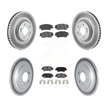 Front Rear Coat Brake Rotor Semi-Metallic Pad Kit For 2017-2022 Kia Sportage Turbocharged KGS-102533