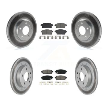 Front Rear Coated Brake Rotor Semi-Metallic Pad Kit For Chevrolet Cruze Buick Verano Volt KGS-102536