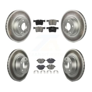 Front Rear Coated Disc Brake Rotors And Semi-Metallic Pads Kit For BMW X3 X4 KGS-102540