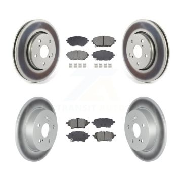 Front Rear Coated Disc Brake Rotors And Semi-Metallic Pads Kit For Toyota C-HR KGS-102541