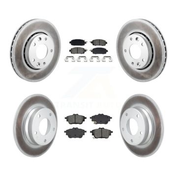 Front Rear Coat Disc Brake Rotor Semi-Metallic Pad Kit For Nissan Sentra rear brakes KGS-102547