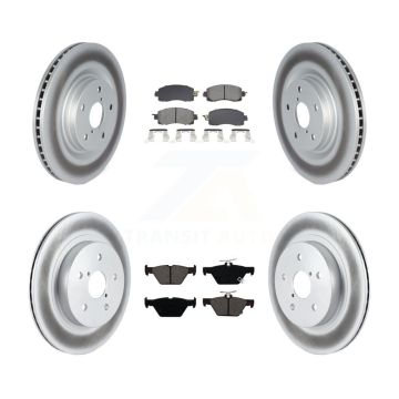 Front Rear Coated Brake Rotor & Semi-Metallic Pad Kit For 2020-2022 Subaru Outback Legacy KGS-102567