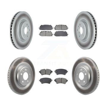 Front Rear Coated Disc Brake Rotors And Semi-Metallic Pads Kit For Audi S5 Sportback S4 KGS-102568