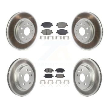 Front Rear Coated Disc Brake Rotors And Semi-Metallic Pads Kit For Chevrolet Camaro KGS-102570