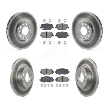 Front Rear Coated Disc Brake Rotors And Semi-Metallic Pad Kit For Jeep Renegade Fiat 500X KGS-102574