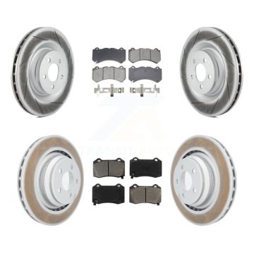 Front Rear Coated Disc Brake Rotor And Semi-Metallic Pad Kit For Dodge Challenger Charger KGS-102579