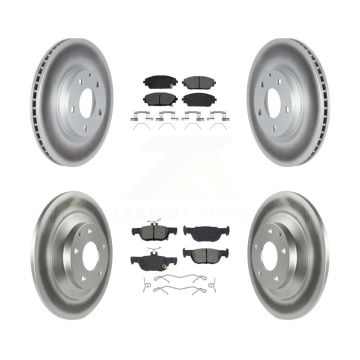 Front Rear Coated Disc Brake Rotors And Semi-Metallic Pads Kit For Mazda CX-30 KGS-102590