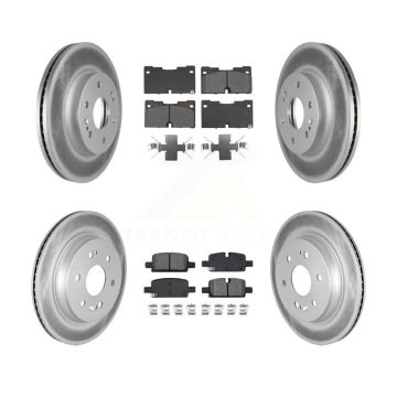 Front Rear Coat Brake Rotor Semi-Metallic Pad Kit For GMC Chevrolet Silverado 1500 Sierra KGS-102597