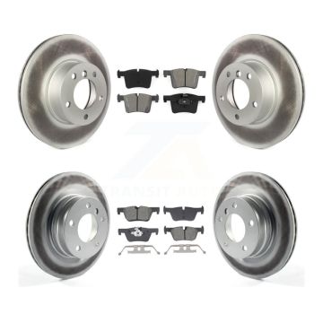 Front Rear Coated Disc Brake Rotors And Semi-Metallic Pads Kit For BMW 320i 328d KGS-102609