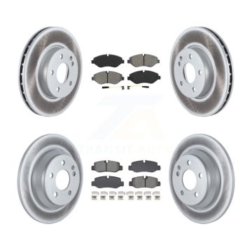 Front Rear Coat Disc Brake Rotor Semi-Metallic Pad Kit For 2016-2020 Mercedes-Benz Metris KGS-102620