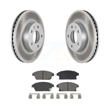 Front Coated Disc Brake Rotors And Semi-Metallic Pads Kit For Cadillac ATS KGS-102634